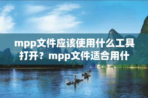 mpp文件应该使用什么工具打开？mpp文件适合用什么软件打开？